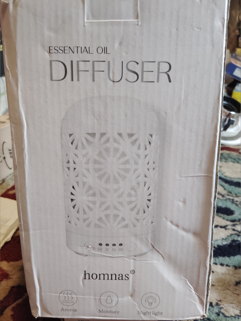 homnas White Essential Oil Diffuser